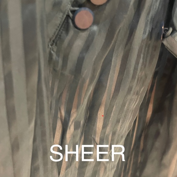 Fossil. 100% Silk. Size Small. Babydoll Blouse. Sheer.🤩🤩 - Picture 11 of 14